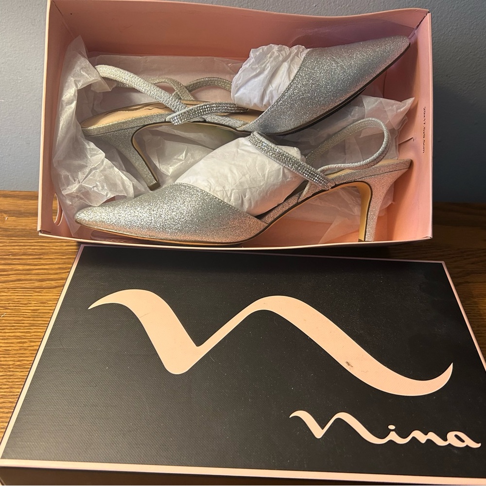 Nina Silver Shoes